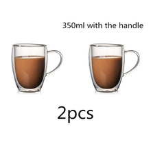 Load image into Gallery viewer, 2-4-6 Pcs/set  80/250/350/450ML Double Wall Handmade Heat Resistant Coffee Cup
