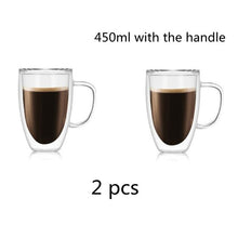 Load image into Gallery viewer, 2-4-6 Pcs/set  80/250/350/450ML Double Wall Handmade Heat Resistant Coffee Cup
