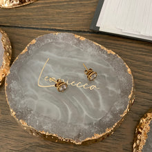 Load image into Gallery viewer, Personalized Agate Coaster/Jewelry Tray
